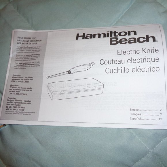 HAMILTON Beach Classic Chrome Electric Knife With Case - Picture 6 of 9